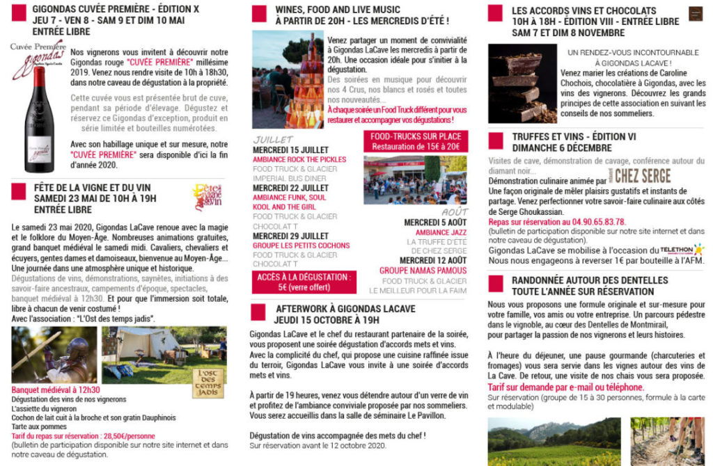 Gigondas - Brochure œnotourisme 2020